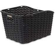 Basil Hinterradkorb Weave WP 42x32x25cm schwarz kunststoffgeflecht