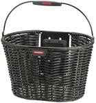 KLICKfix Vorderradkorb Structura oval ohne Adapter schwarz 24x39x28 cm