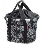 KLICKfix Fahrradkorb Fahrradtasche Bikebasket Reisenthel fleur schwarz 35x28x26 cm