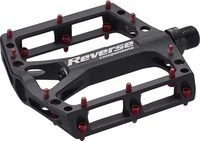 Reverse 174124, Reverse Pedal MTB Black One AL6061 40 Alu-Pins schwarz/rot
