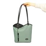 Haberland Lenkertasche Melanie salbei/schwarz - clevere Rucksack-Lenkertasche...