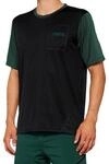 100% Ridecamp Short Sleeve Jersey S Black/Forest Green - atmungsaktives...
