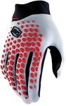 100% Geomatic Gloves S Grey/Racer Red - komfortabler MTB-Handschuh mit Top-Grip