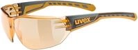 Uvex Equate Sportbrille smoke-orange mit orangefarbenen Gl&auml;sern, 100% UV-Schutz,