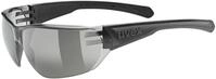 UVEX Equate Sportbrille schwarz - Herren Sonnenbrille mit verspiegelten Gl&auml;sern,