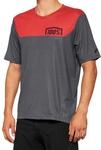 100% Airmatic Short Sleeve Jersey S Charcoal/Racer Red - atmungsaktives...
