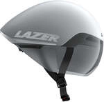 LAZER Helm Victor KinetiCore Matte White Silver (M) - aerodynamischer Triathlon- und