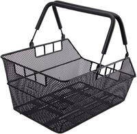 CONTEC Hinterradkorb Mocca Multi, schwarz, 45x31x22 cm, engmaschiger Stahl, mit