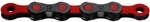 KMC DLC 12 WAXED 12-fach Fahrradkette schwarz-rot - Gewachst mit DLC-Beschichtung