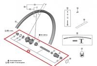 SHIMANO Hohlachse komplett f&uuml;r FH-TC500-HL Ersatzachse - passend f&uuml;r Shimano