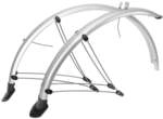 M-Wave Schutzblech-Set 28" silber, Kunststoff, 45 mm, mit Streben,...