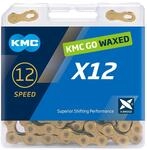 KMC X12 Ti-N Fahrradkette 12-fach 126 Glieder Gold - Gewachste