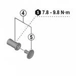 SHIMANO Plattenachse+Abdeckung f&uuml;r RD-M9250 Ersatzteil - passend f&uuml;r Shimano