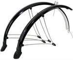 M-Wave Schutzblech-Set 26" Kunststoff schwarz 60 mm mit elastischen...