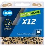 KMC X12 Fahrradkette 12-fach 126 Glieder gewachst Silber - X-Bridge-Technologie