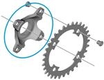 SHIMANO 4-Arm Adapter f&uuml;r SHIMANO E-BIKE Systems Kettenblatt CR-EM800 -...
