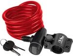 Messingschlager Spiralkabelschloss CLIP-ON-Halter L 180 cm D 10 mm rot