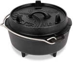 Petromax Feuertopf ft3 Dutch Oven, 1,8 l Gusseisen, mit F&uuml;&szlig;en, f&uuml;r 1-3 Personen,