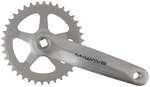 M-WAVE Kurbelsatz 38 Z&auml;hne 170 mm Aluminium Stahl 1-fach JIS silber f&uuml;r 1/2" x
