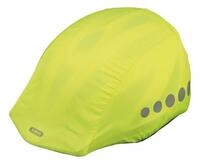 ABUS Regenkappe Neongelb - wasserabweisend, Signalhelm-&Uuml;berzug mit Reflektoren,