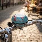 Basil Ding-Dong Bike-Klingel Bloom 80 mm emerald green - lauter 2-Ton Metall-Klang,
