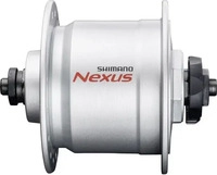 Shimano EDHC30003NQBASG, SHIMANO Nabendynamo NEXUS DH-C3000-3N - 3000-3, Silber 32