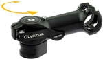 by,schulz Vorbau Twist SDS 90 mm / &Oslash; 31,8 mm schwarz - platzsparende