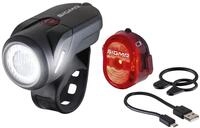 Sigma Akku-LED-Beleuchtungsset Aura 35 USB (35 Lux/45 m, 2 Modi, Micro-USB, StVZO) +