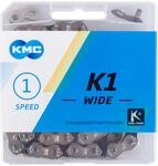 KMC K1 Wide 1s Kette 1-fach 1/2 x 1/8 110 Glieder silber-schwarz - robuste