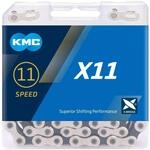 KMC X11 11-fach Fahrradkette, 114 Glieder, silber/schwarz, halb vernickelt,...