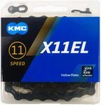 KMC X11EL BlackTech 11-fach Kette - 118 Glieder mit Double X-Bridge Technologie