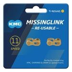 KMC MissingLink 11R Ti-N Gold, 2 St&uuml;ck, Kettenschloss 11-fach 5,65mm,...