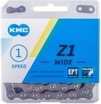 KMC Z1 Wide EPT 1s Kette 1/2 x 1/8 Zoll silber - langlebige Singlespeed-Kette