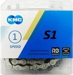KMC S1 Wide RB 1s Kette 112 Glieder matt silber - robuste Singlespeed-Fahrradkette
