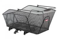 Unix Rosetto TopKlip Hinterradkorb, schwarz, 47x30x20 cm, 20 l Volumen, engmaschiges