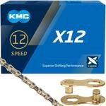 KMC Kette X12 Ti-N Gold/Black 1/2" x 11/128" 126 Glieder 12-fach