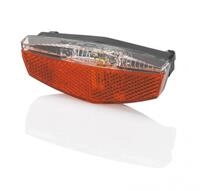 XLC LED Batterie-R&uuml;ckleuchte Gep&auml;cktr. inkl Reflektor mit USB-Ladebuchse