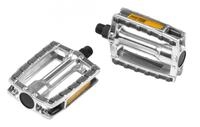 Ergotec Alu-Pedal 658 XXL silbergrau 9/16 Zoll mit Reflektoren