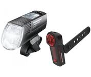 Trelock Licht-Set LS 760 I-Go Vision und LS 740 Vector Signal 100 Lux StVZO USB