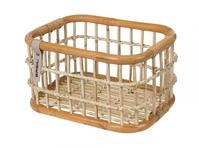 Basil Green Life Rattan Fahrradkorb M, 18L, 39x29x22cm, naturbraun,...