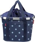 KLICKfix Bikebasket Reisenthel Mixeddots Blue - Fahrradkorb 28x26x35 cm mit Adapter -