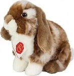 Teddy Hermann 93724, Teddy Hermann 93724 - Hase sitzend dunkelbraun wei&szlig; gescheckt,