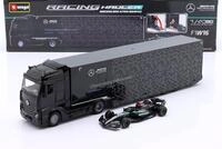 Mercedes-Benz Actros Formel 1 Renntransporter mit Mercedes FW15 #63 Russell 1:43