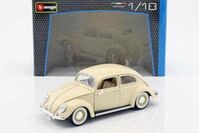 Volkswagen VW K&auml;fer Beetle creme wei&szlig; Baujahr 1955 1:18 Bburago 6853