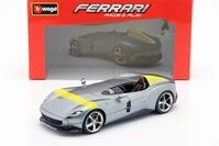 Ferrari Monza SP1 Baujahr 2019 grau metallic / gelb 1:18 Bburago