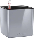 Lechuza 13516, Lechuza Tischgef&auml;&szlig; CUBE Premium 14 - Titanium dust highgloss