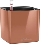 Lechuza 13517, Lechuza Tischgef&auml;&szlig; CUBE Premium 14 - Spicy copper highgloss