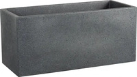 Scheurich 63200, Scheurich Pflanzgef&auml;&szlig; C-Cube Long - Stony Black - 60 cm
