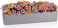 Lechuza 15438, LECHUZA Blumenkasten BALCONERA Stone 100 Steingrau All-in-One