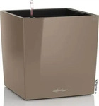 Lechuza 16565, LECHUZA Pflanzgef&auml;&szlig;e CUBE Premium 50 Taupe hochglanz All-in-One